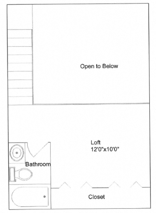 Floor plan for studio, 681 sqft